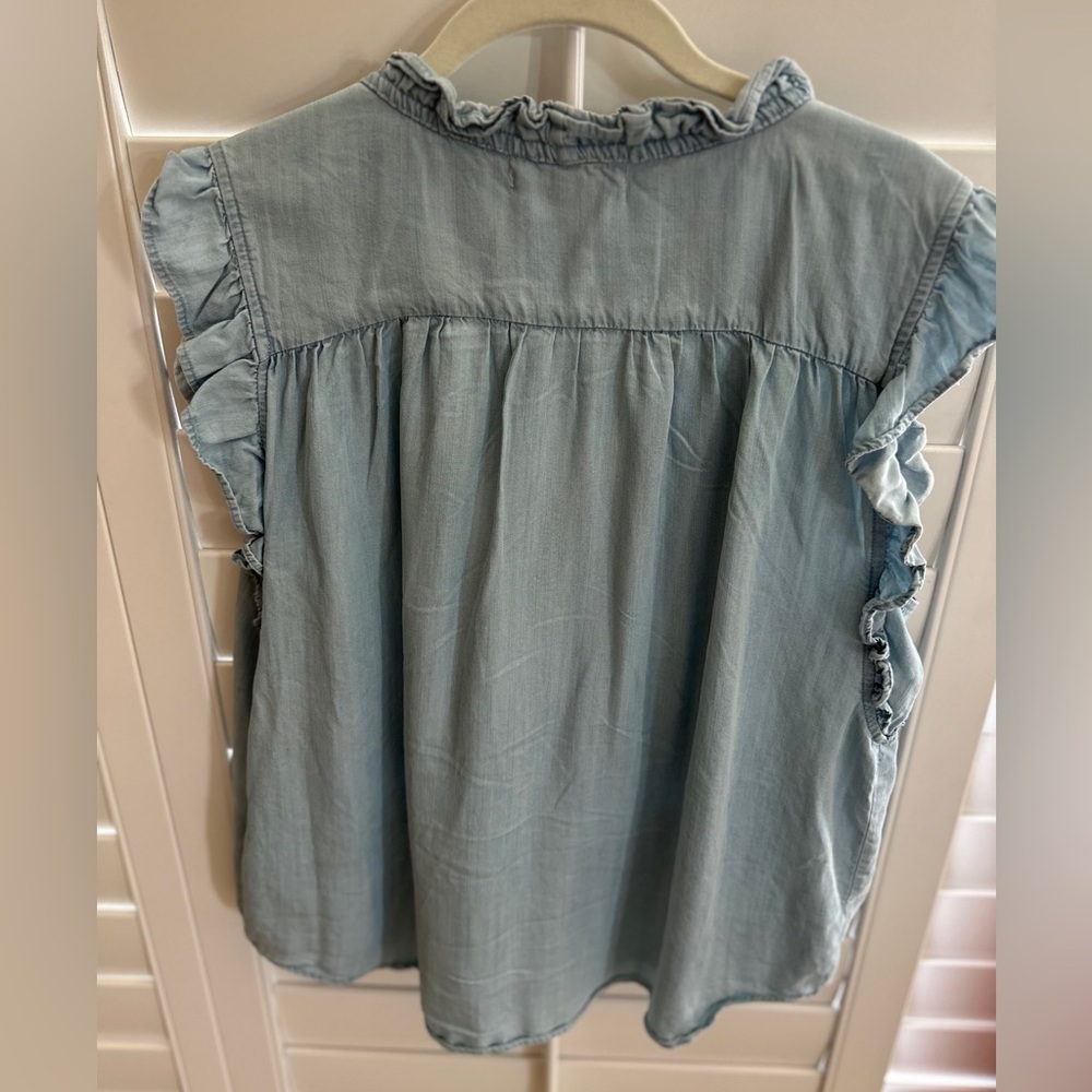 Light Blue Chambray Dear John top - Picture 2 of 4